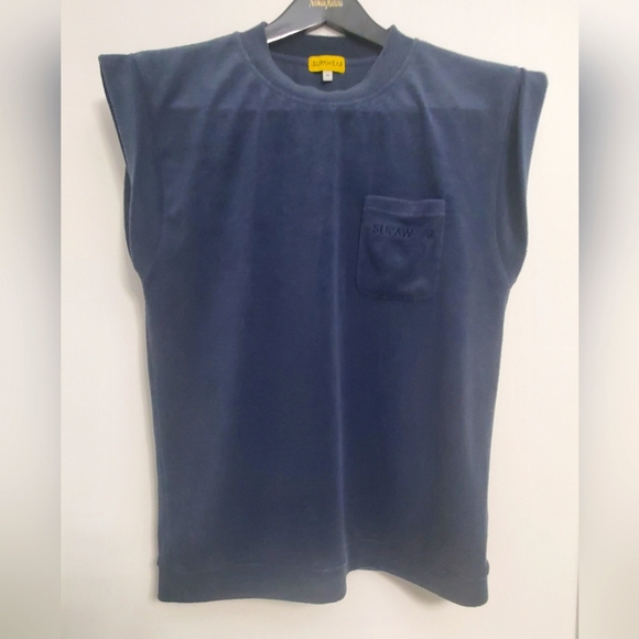 Supaware Terry Towelling Tank - Navy - Picture 1 of 2